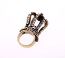 Red Crystal Crown Vintage Look Exaggerated Ring - [neshe.in]