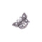 Antique Silver Crystals Butterfly Party Statement Ring - [neshe.in]