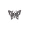 Antique Silver Crystals Butterfly Party Statement Ring - [neshe.in]