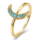 Crescent Moon Natural Stone Ring - 2 Colors - [neshe.in]