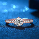 Golden CZ Clear Crystal Adjustable Party Ring - [neshe.in]