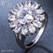 AAA CZ Round Flower Ring - 2 Colors ( Size 6&7)