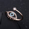 CZ Evil Eye Hamsa Open Ring