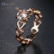 Love Openwork Heart Stackable Rose Gold CZ Ring