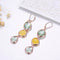 Water Drop Colorful Crystal Dangle Drop Earrings - 4 Styles