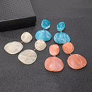 Geometric Shaped Acrylic Candy Color Earring -3 Colors