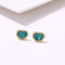 Colorful Green Shell Style Stud Earring