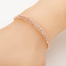 Rose Gold Charm Luxury Crystal Layered Bracelet - [neshe.in]